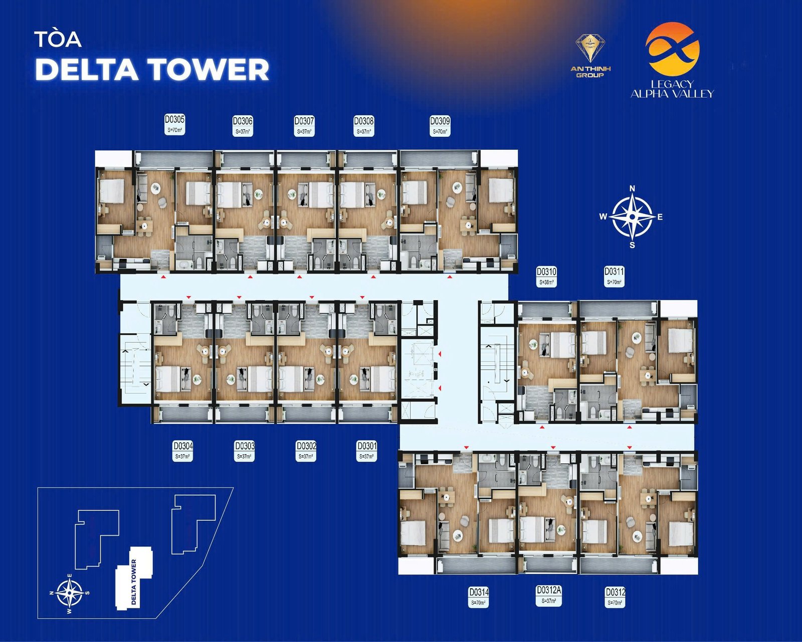mặt bằng 1 tầng LEGACY ALPHA VALLEY 