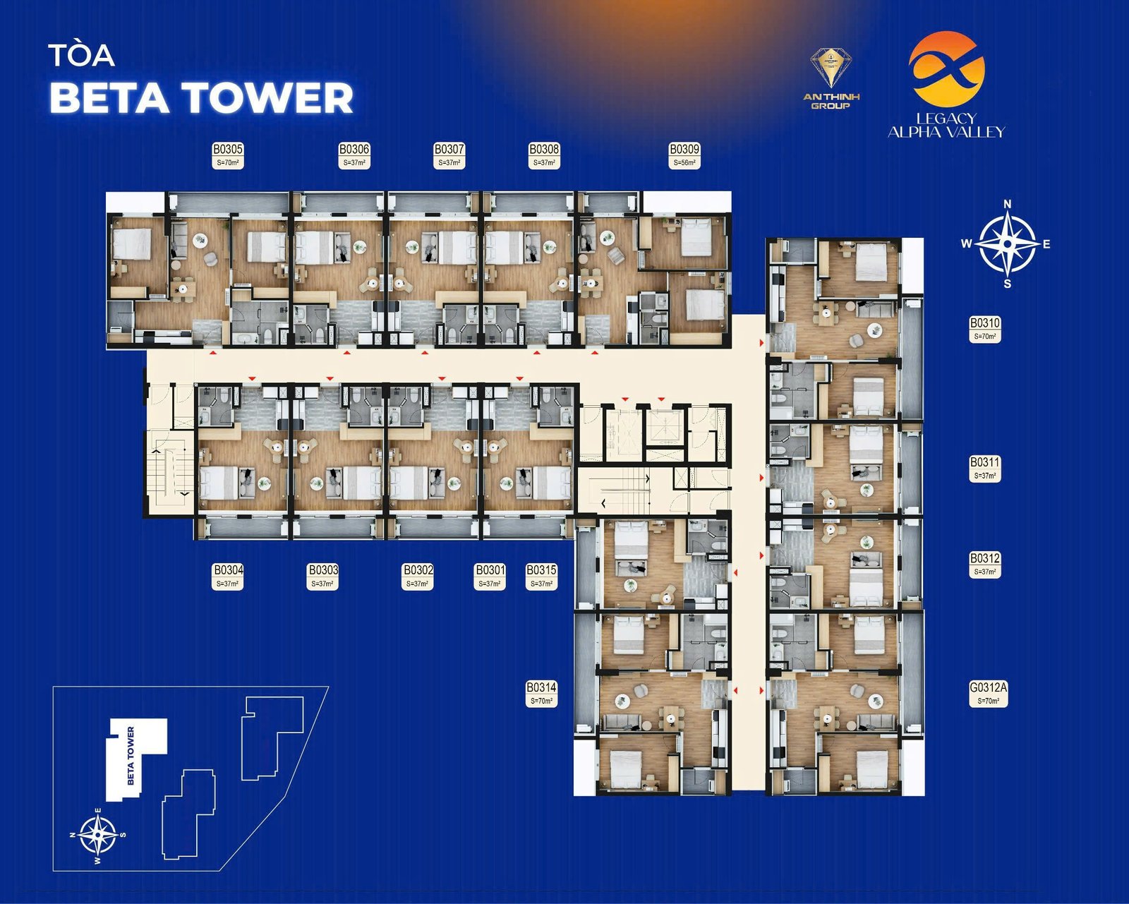 sơ đồ tầng LEGACY ALPHA VALLEY 